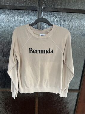 Mate the label Bermuda Beige Graphic Sweatshirt size small organic
